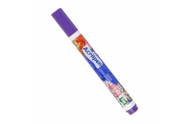 CANETA PARA TECIDO VIOLETA 516 ACRILPEN - MARCADOR PERMANENTE PONTA 5MM | ACRILEX 4412