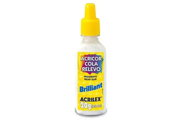 COLA ACRICOR RELEVO BRILLIANT 20G BRANCO 519 | ACRILEX 3120