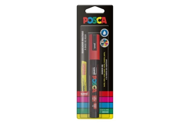 BLISTER CANETA UNI POSCA PC-5M FINA FUCHSIA