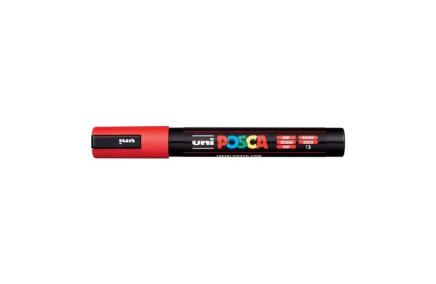 CANETA UNI POSCA PC-5M MEDIUM VERMELHA