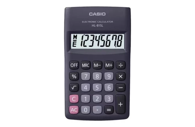 CALCULADORA DE BOLSO CASIO 8 DÍGITOS HL-815L PRETA