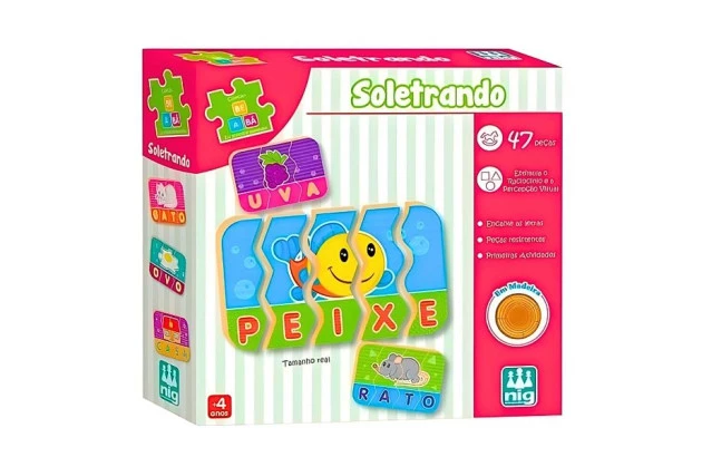 BRINQUEDO EDUCATIVO COLECAO BE A BA SOLETRANDO + 3 ANOS | NIG BRINQUEDOS