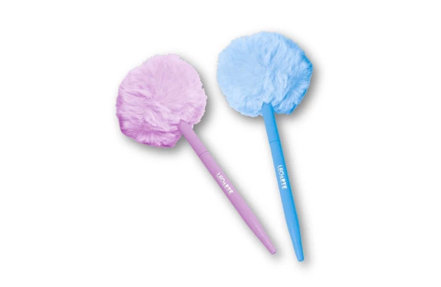 CANETA ESFEROGRÁFICA 1.0 POMPOM SORTIDA AZUL | ROXO SORTIDA LEOARTE 10153