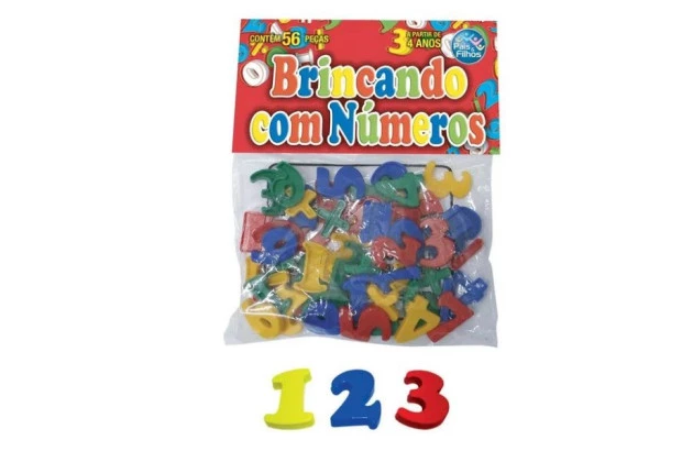 BRINCANDO COM NÚMEROS 56 PEÇAS PAIS & FILHOS