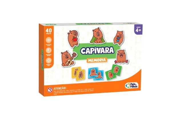 JOGO DA MEMÓRIA CAPIVARA + 4 ANOS PAIS E FILHOS