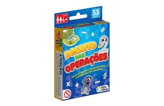 JOGO DE CARTAS DESAFIOS DAS OPERAÇÕES + 4 ANOS PAIS E FILHOS