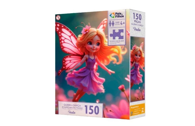 QUEBRA CABEÇA FADAS 150 PEÇAS PAIS E FILHOS