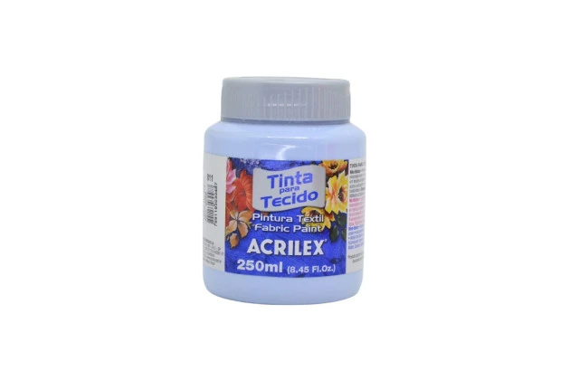 TINTA PARA TECIDO FOSCA 250ML AZUL BÊBE 811 UNIDADE | ACRILEX 4125