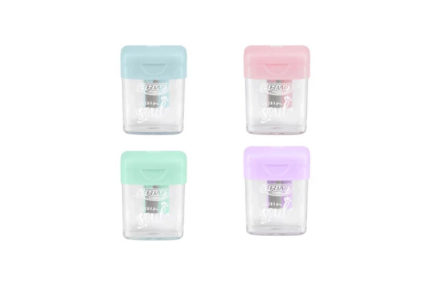 APONTADOR 1 FURO COM DEPOSITO TOM PASTEL QUADRADO - CORES SORTIDAS | BRW AP2006