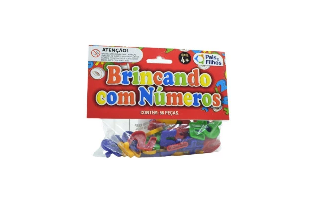 BRINCANDO COM NÚMEROS 56 PEÇAS PAIS & FILHOS