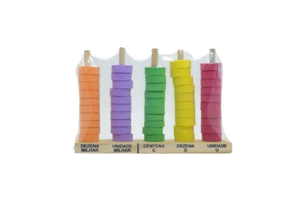 BRINQUEDO ABACO ABERTO BOLINHAS EVA 130 CIA BRINK